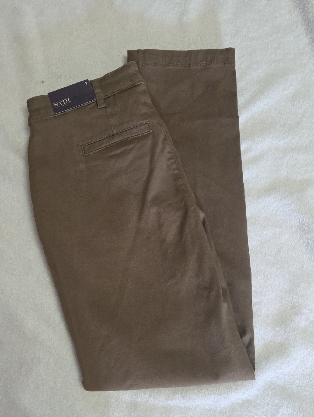 NYDJ Women's Brown Straight-Leg Pants Nwt 2